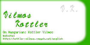 vilmos kottler business card